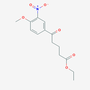 molecular formula C14H17NO6 B1326013 5-(4-甲氧基-3-硝基苯基)-5-氧代戊酸乙酯 CAS No. 898758-91-3