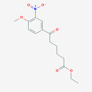 B1326014 Ethyl 6-(4-methoxy-3-nitrophenyl)-6-oxohexanoate CAS No. 898758-93-5