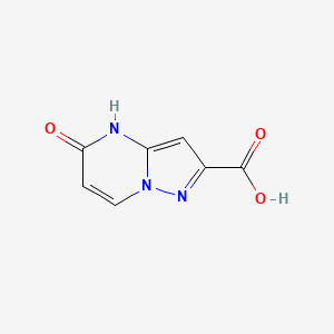 molecular formula C7H5N3O3 B13260141 5-oxo-4H,5H-pyrazolo[1,5-a]pyrimidine-2-carboxylic acid 