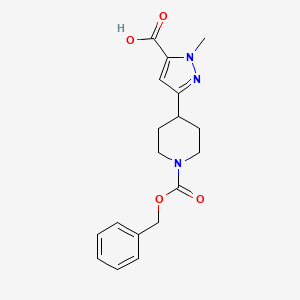 3-{1-[(benzyloxy)carbonyl]piperidin-4-yl}-1-methyl-1H-pyrazole-5-carboxylic acid