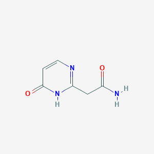 molecular formula C6H7N3O2 B13260146 2-(4-Hydroxypyrimidin-2-yl)acetamide 