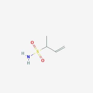 molecular formula C4H9NO2S B13260167 But-3-ene-2-sulfonamide 