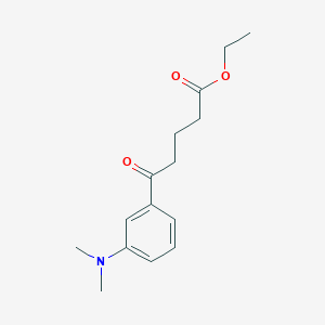 molecular formula C15H21NO3 B1326019 Ethyl 5-[3-(N,N-dimethylamino)phenyl]-5-oxovalerate CAS No. 951885-83-9
