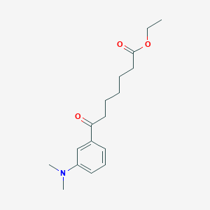 molecular formula C17H25NO3 B1326021 Ethyl 7-[3-(N,N-dimethylamino)phenyl]-7-oxoheptanoate CAS No. 951885-89-5