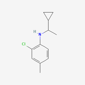 2-chloro-N-(1-cyclopropylethyl)-4-methylaniline