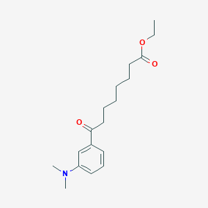 molecular formula C18H27NO3 B1326022 Ethyl 8-[3-(N,N-dimethylamino)phenyl]-8-oxooctanoate CAS No. 951885-92-0
