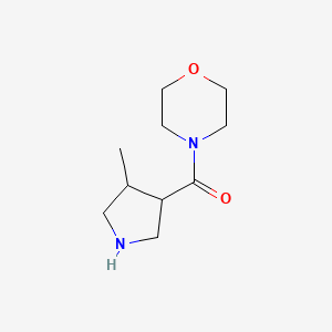 molecular formula C10H18N2O2 B13260224 4-(4-Methylpyrrolidine-3-carbonyl)morpholine 