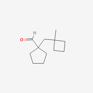 1-[(1-Methylcyclobutyl)methyl]cyclopentane-1-carbaldehyde