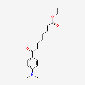 molecular formula C18H27NO3 B1326025 Ethyl 8-[4-(N,N-dimethylamino)phenyl]-8-oxooctanoate CAS No. 951886-01-4
