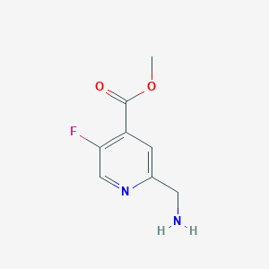 molecular formula C8H9FN2O2 B13260253 Methyl 2-(aminomethyl)-5-fluoropyridine-4-carboxylate 