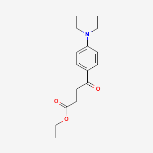 molecular formula C16H23NO3 B1326026 Ethyl 4-[4-(N,N-diethylamino)phenyl]-4-oxobutanoate CAS No. 951886-04-7