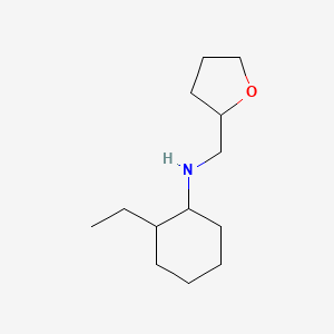 molecular formula C13H25NO B13260322 2-ethyl-N-(oxolan-2-ylmethyl)cyclohexan-1-amine 