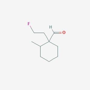 1-(2-Fluoroethyl)-2-methylcyclohexane-1-carbaldehyde