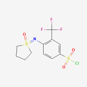 4-[(1-Oxothiolan-1-ylidene)amino]-3-(trifluoromethyl)benzenesulfonyl chloride