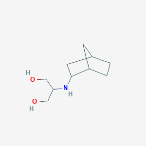 molecular formula C10H19NO2 B13260359 2-({Bicyclo[2.2.1]heptan-2-yl}amino)propane-1,3-diol 