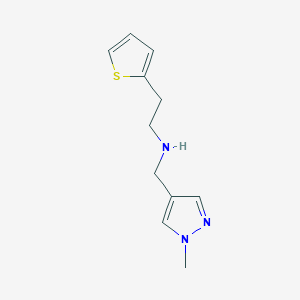 [(1-Methyl-1H-pyrazol-4-yl)methyl][2-(thiophen-2-yl)ethyl]amine