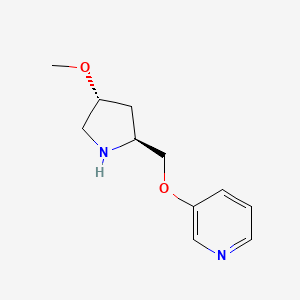 3-{[(2S,4R)-4-methoxypyrrolidin-2-yl]methoxy}pyridine