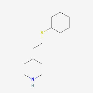 4-[2-(Cyclohexylsulfanyl)ethyl]piperidine