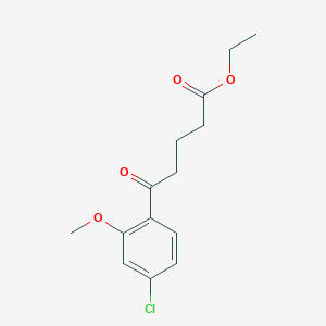 molecular formula C14H17ClO4 B1326039 5-(4-氯-2-甲氧基苯基)-5-氧代戊酸乙酯 CAS No. 951886-53-6