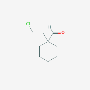 1-(2-Chloroethyl)cyclohexane-1-carbaldehyde