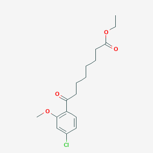 molecular formula C17H23ClO4 B1326042 8-(4-氯-2-甲氧基苯基)-8-氧代辛酸乙酯 CAS No. 951886-65-0
