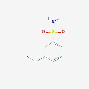 molecular formula C10H15NO2S B13260436 N-Methyl-3-(propan-2-yl)benzene-1-sulfonamide 