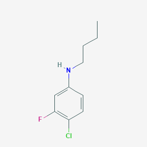 molecular formula C10H13ClFN B13260439 N-butyl-4-chloro-3-fluoroaniline 