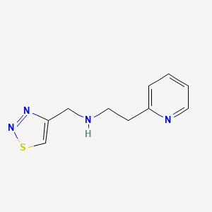 molecular formula C10H12N4S B13260444 [2-(Pyridin-2-yl)ethyl](1,2,3-thiadiazol-4-ylmethyl)amine 