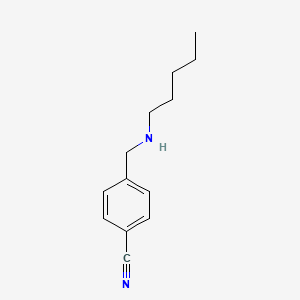 molecular formula C13H18N2 B13260481 4-[(Pentylamino)methyl]benzonitrile 