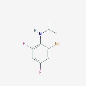 molecular formula C9H10BrF2N B13260518 2-bromo-4,6-difluoro-N-(propan-2-yl)aniline 