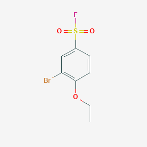 molecular formula C8H8BrFO3S B13260525 3-Bromo-4-ethoxybenzene-1-sulfonyl fluoride 