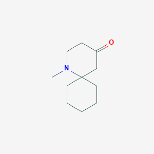 molecular formula C11H19NO B13260537 1-Azaspiro[5.5]undecan-4-one, 1-methyl- CAS No. 143446-64-4