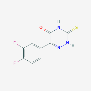 molecular formula C9H5F2N3OS B13260544 6-(3,4-difluorophenyl)-3-thioxo-3,4-dihydro-1,2,4-triazin-5(2H)-one 