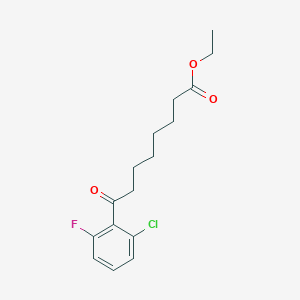 B1326055 Ethyl 8-(2-chloro-6-fluorophenyl)-8-oxooctanoate CAS No. 951887-17-5