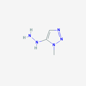 molecular formula C3H7N5 B13260583 5-Diazenyl-1-methyl-2,3-dihydro-1H-1,2,3-triazole 