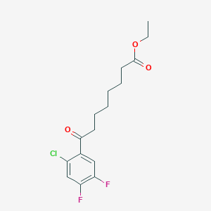 molecular formula C16H19ClF2O3 B1326059 8-(2-氯-4,5-二氟苯基)-8-氧代辛酸乙酯 CAS No. 951887-32-4