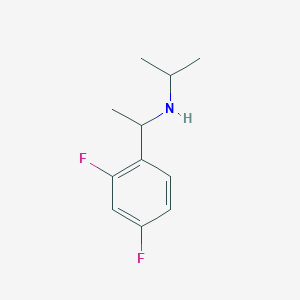 molecular formula C11H15F2N B13260626 [1-(2,4-Difluorophenyl)ethyl](propan-2-yl)amine 