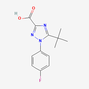 5-Tert-butyl-1-(4-fluorophenyl)-1H-1,2,4-triazole-3-carboxylic acid