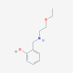 molecular formula C11H17NO2 B13260675 2-{[(2-Ethoxyethyl)amino]methyl}phenol 