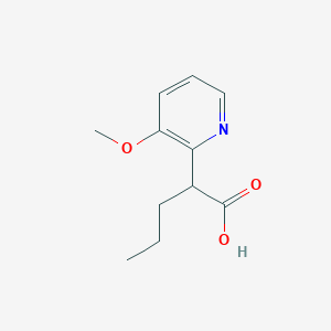 molecular formula C11H15NO3 B13260725 2-(3-Methoxypyridin-2-yl)pentanoic acid 