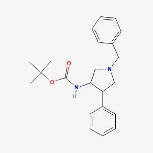 tert-butyl N-(1-benzyl-4-phenylpyrrolidin-3-yl)carbamate