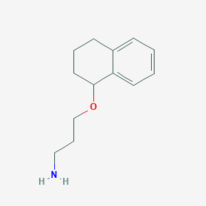 molecular formula C13H19NO B13260752 1-(3-Aminopropoxy)-1,2,3,4-tetrahydronaphthalene 