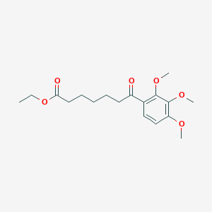 molecular formula C18H26O6 B1326077 7-(2,3,4-三甲氧基苯基)-7-氧代庚酸乙酯 CAS No. 951888-07-6