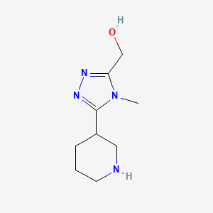 [4-methyl-5-(3-piperidinyl)-4H-1,2,4-triazol-3-yl]methanol