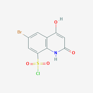 6-Bromo-2-hydroxy-4-oxo-1,4-dihydroquinoline-8-sulfonyl chloride