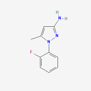 molecular formula C10H10FN3 B13260833 1-(2-Fluorophenyl)-5-methyl-1H-pyrazol-3-amine 