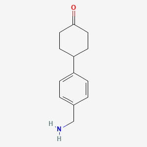 4-[4-(Aminomethyl)phenyl]cyclohexan-1-one