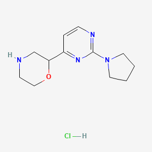 2-[2-(Pyrrolidin-1-yl)pyrimidin-4-yl]morpholine hydrochloride