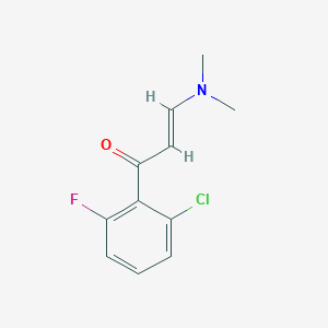 molecular formula C11H11ClFNO B13260862 1-(2-Chloro-6-fluorophenyl)-3-(dimethylamino)prop-2-en-1-one 