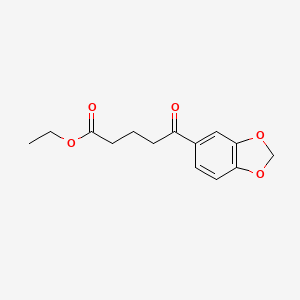 molecular formula C14H16O5 B1326088 5-(苯并[d][1,3]二氧杂环-5-基)-5-氧代戊酸乙酯 CAS No. 951889-28-4
